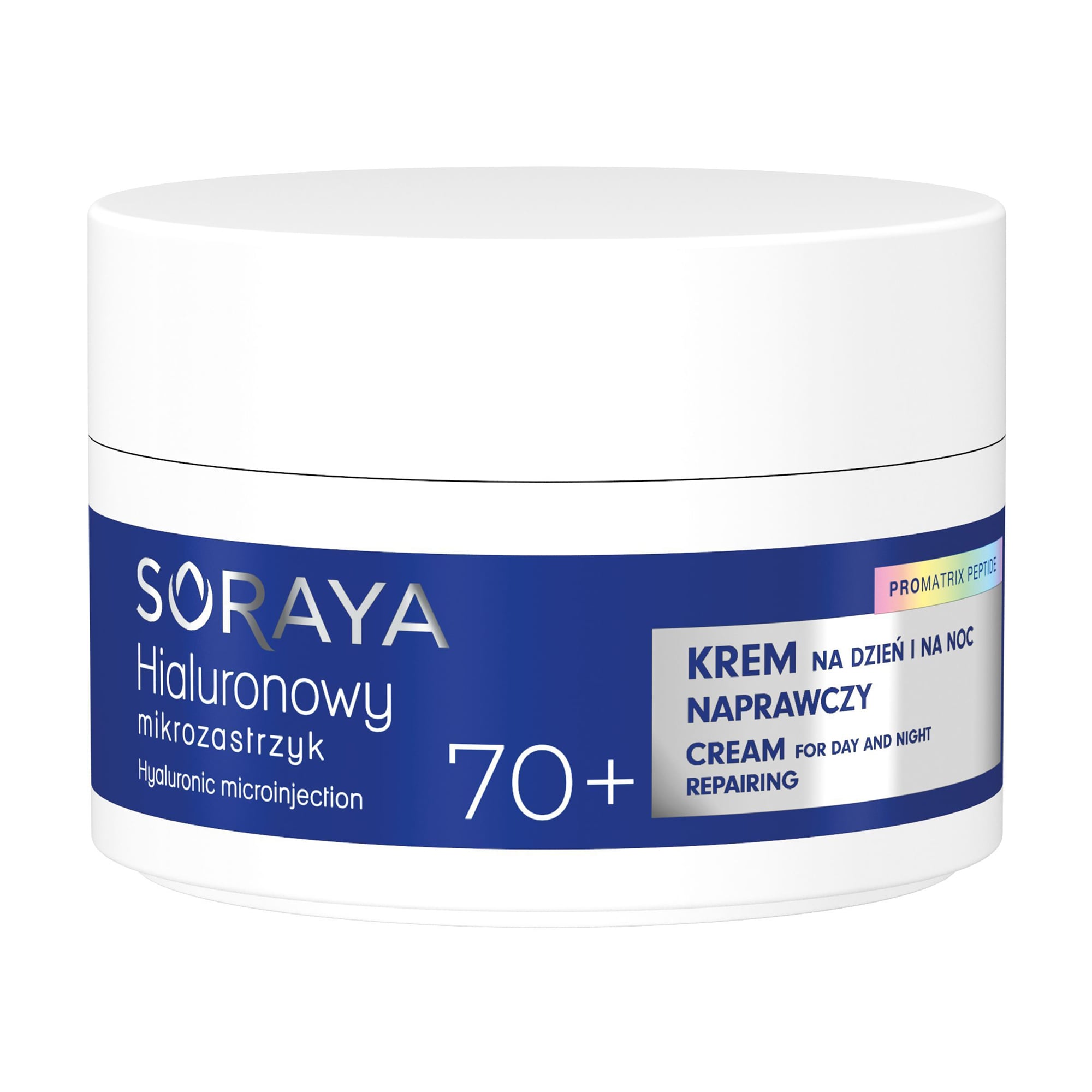 Відновлювальний крем для обличчя Soraya Hyaluronic Microinjection Pro Matrix Peptide Repairing 70+, 50 мл